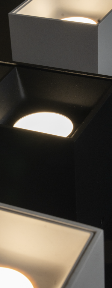 Luminárias arquiteturais com luz quente